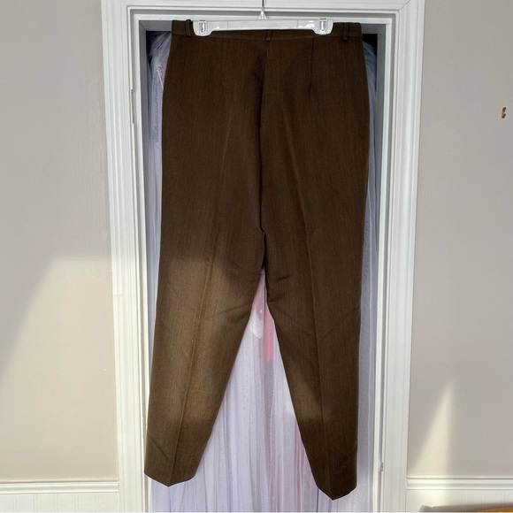 Vintage Nygard Collection Pleated High Waisted Dress Pants - Brown Tweed - Picture 12 of 12